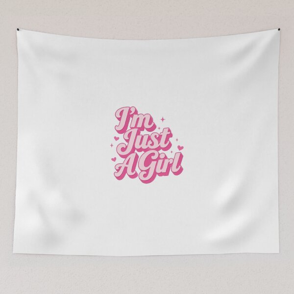 Item preview, I'm Just A Girl Pink Coquette Retro Typography designed and sold by AveniaOficial.