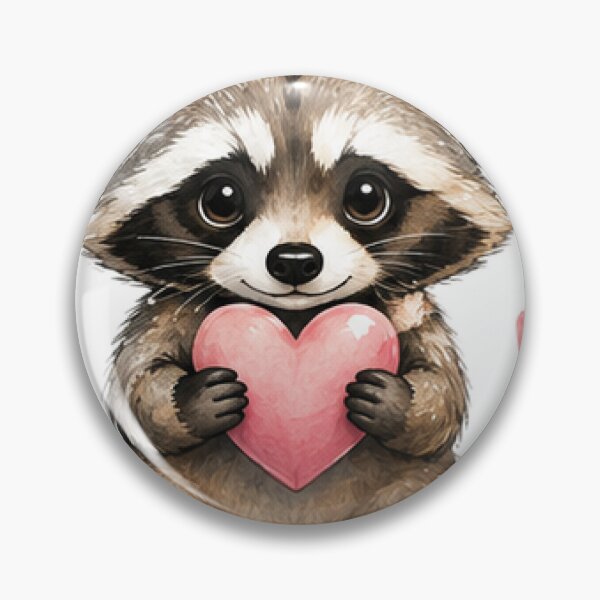 Item preview, Cute Raccoon Holding Heart designed and sold by Northline Creative.