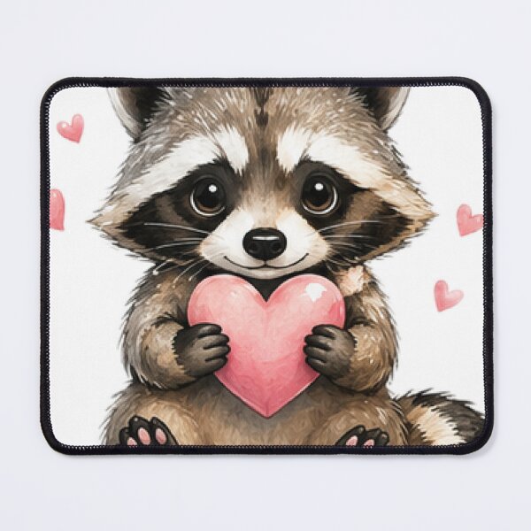 Item preview, Cute Raccoon Holding Heart designed and sold by Northline Creative.