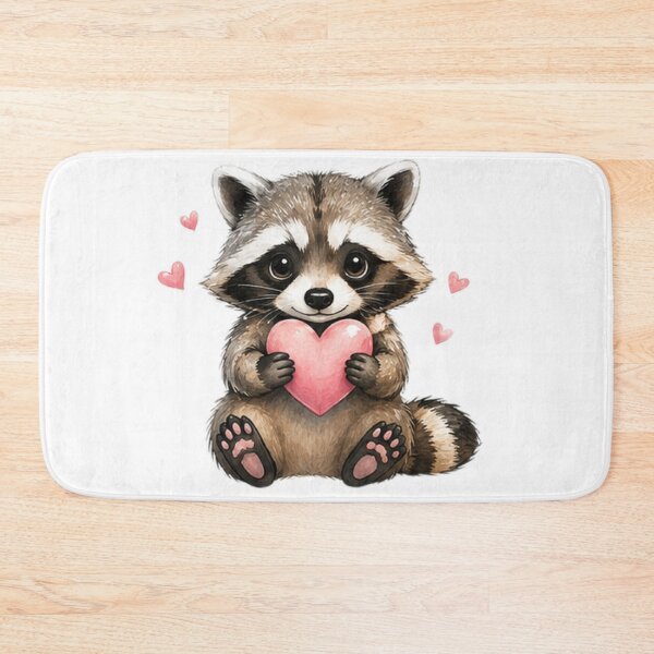 Item preview, Cute Raccoon Holding Heart designed and sold by Northline Creative.