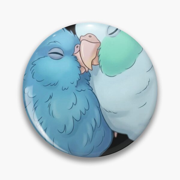 Item preview, Cute Blue Parrotlet Couple Cartoon Illustration designed and sold by Danmaha.