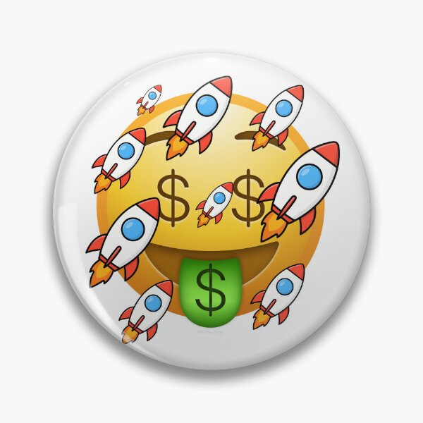 Item preview, Money To The Moon — Funny Crypto Trader Gift — Day Trading Humor Mug Shirt Sticker designed and sold by Bullrunprints.