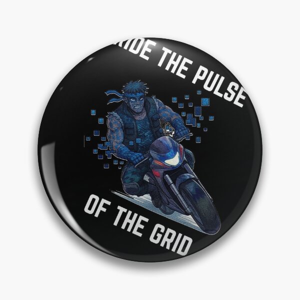 Item preview, Ride The Pulse Of The Grid Cyberpunk Bike Art designed and sold by RamjoVerse.