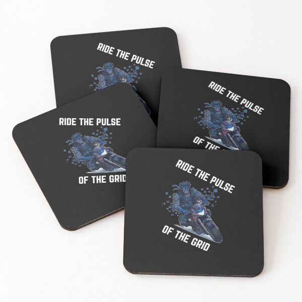 Item preview, Ride The Pulse Of The Grid Cyberpunk Bike Art designed and sold by RamjoVerse.