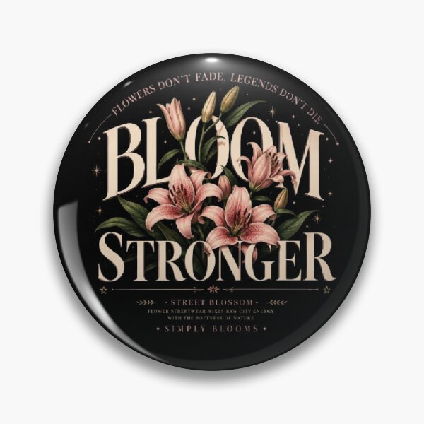 Item preview, Bloom Stronger Dark Floral Motivational Design designed and sold by AveniaOficial.