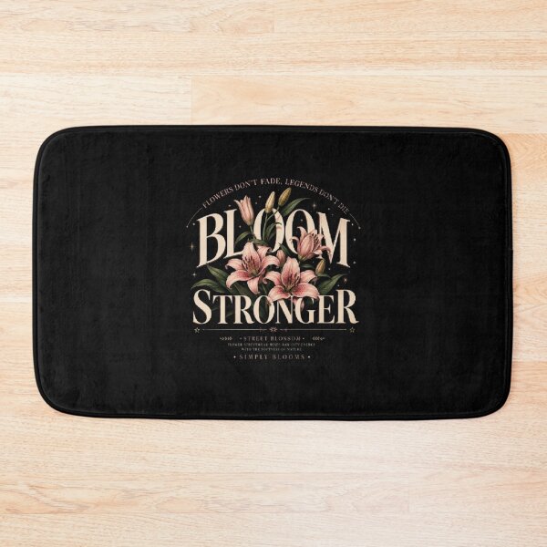 Item preview, Bloom Stronger Dark Floral Motivational Design designed and sold by AveniaOficial.