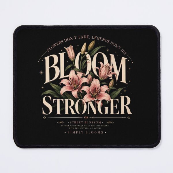 Item preview, Bloom Stronger Dark Floral Motivational Design designed and sold by AveniaOficial.
