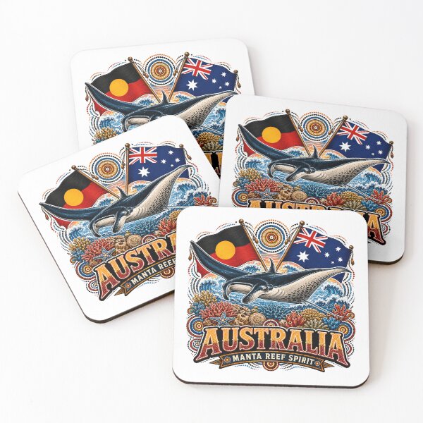 Item preview, Australia Heritage Spirit – Aboriginal-Inspired Map Design designed and sold by Holiday-Hunter.