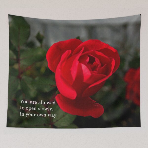 Item preview, Blooming Rose Photography – Self‑Growth Quote designed and sold by Seeds of Wellness.