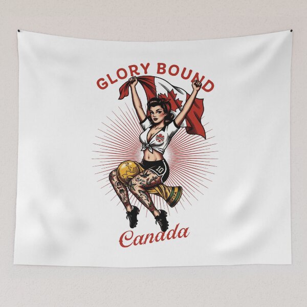 Item preview, Glory Bound Canada Tattoo Pinup world cup 2026 designed and sold by Fictional Ink Society.