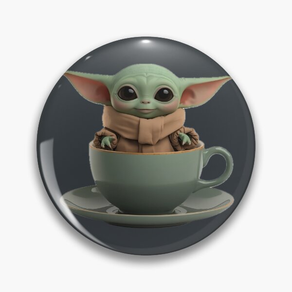 Item preview, Cute Tiny Green Space Alien in a Ceramic Teacup designed and sold by BarkAndArt.