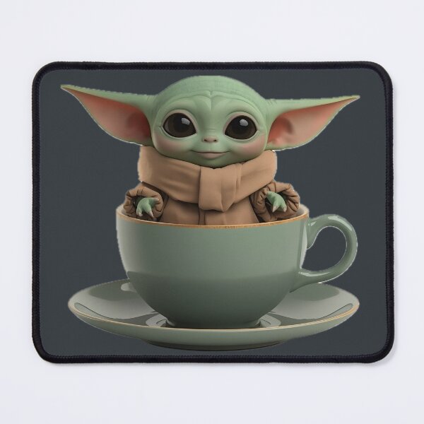 Item preview, Cute Tiny Green Space Alien in a Ceramic Teacup designed and sold by BarkAndArt.
