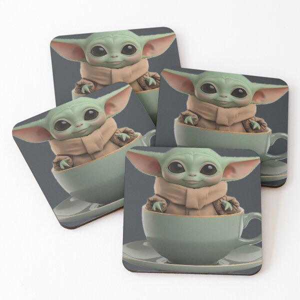 Item preview, Cute Tiny Green Space Alien in a Ceramic Teacup designed and sold by BarkAndArt.