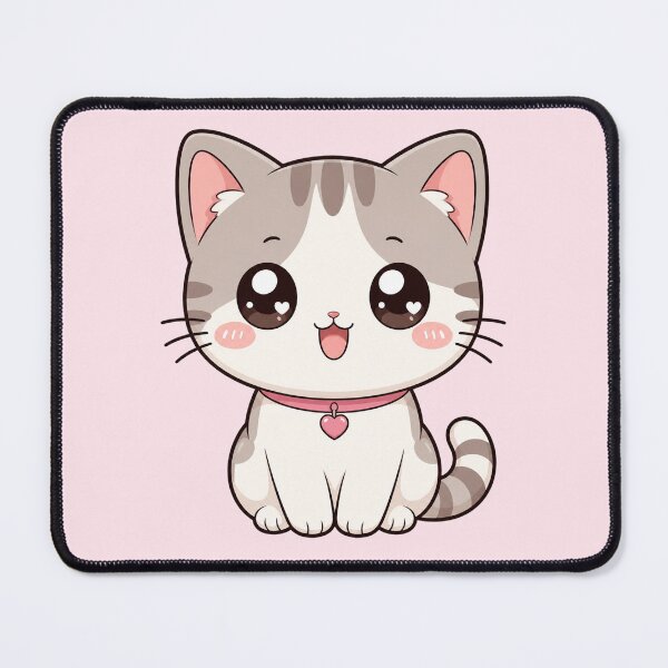 Item preview, Cute Kawaii Tabby Cat with Heart Collar designed and sold by Seculinator.