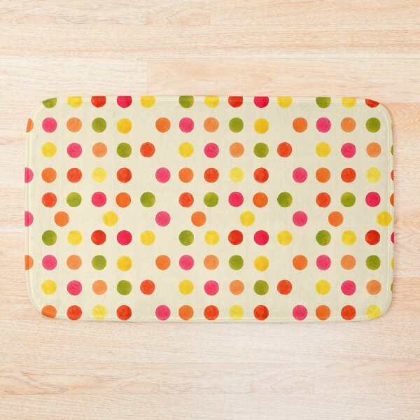 Item preview, Colorful Hand-Painted Polka Dots – Marigold Confetti in Soft Vanilla designed and sold by Piret Victoria Ribas.