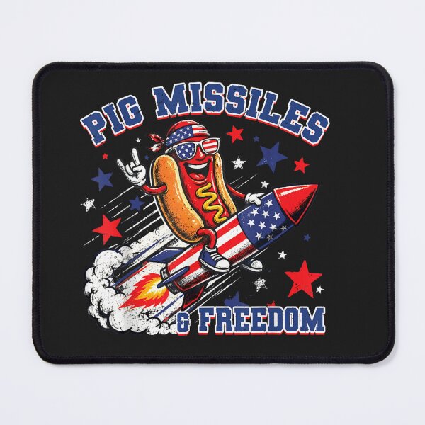 Item preview, Pig Missiles & Freedom American Patriotic Hot Dog USA BBQ Celebration designed and sold by GrumpySableye.