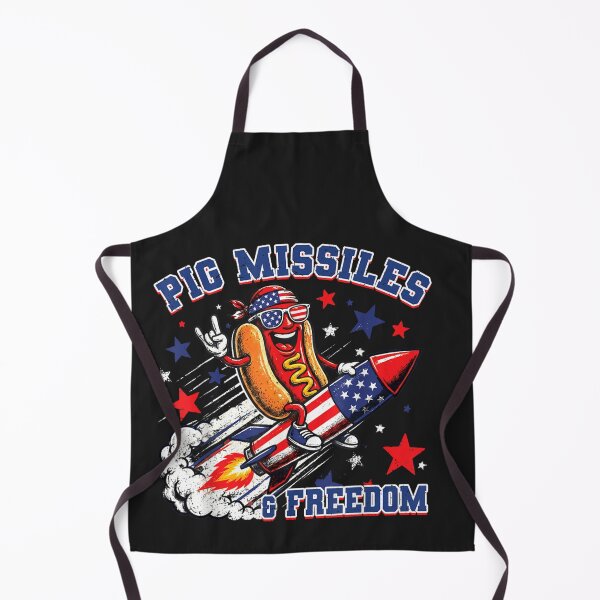 Item preview, Pig Missiles & Freedom American Patriotic Hot Dog USA BBQ Celebration designed and sold by GrumpySableye.
