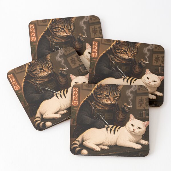 Item preview, Ink & Paws Cat Tattoo Artist designed and sold by Arcaucil.