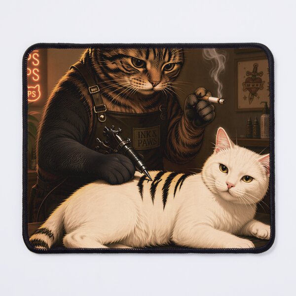 Item preview, Ink & Paws Cat Tattoo Artist designed and sold by Arcaucil.