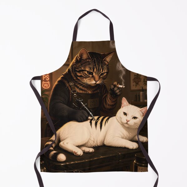 Item preview, Ink & Paws Cat Tattoo Artist designed and sold by Arcaucil.