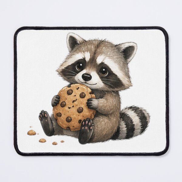 Item preview, Cute Raccoon Eating Cookie designed and sold by Northline Creative.