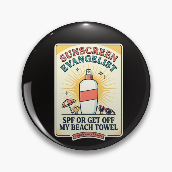 Item preview, Sunscreen Evangelist SPF or Get Off My Beach Towel — Funny Sun Safety Skincare Design designed and sold by EXATEES  ⭐⭐⭐⭐⭐.