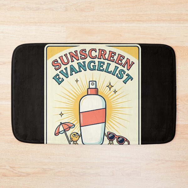 Item preview, Sunscreen Evangelist SPF or Get Off My Beach Towel — Funny Sun Safety Skincare Design designed and sold by EXATEES  ⭐⭐⭐⭐⭐.