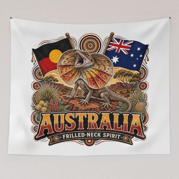 Item preview, Australia Heritage Spirit – Aboriginal-Inspired Map Design designed and sold by Holiday-Hunter.