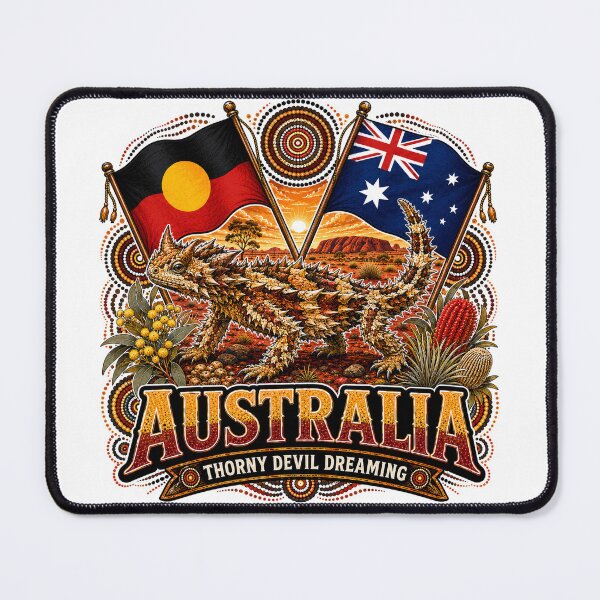Item preview, Proud Aussie Country – Aboriginal-Inspired Map Design designed and sold by Holiday-Hunter.