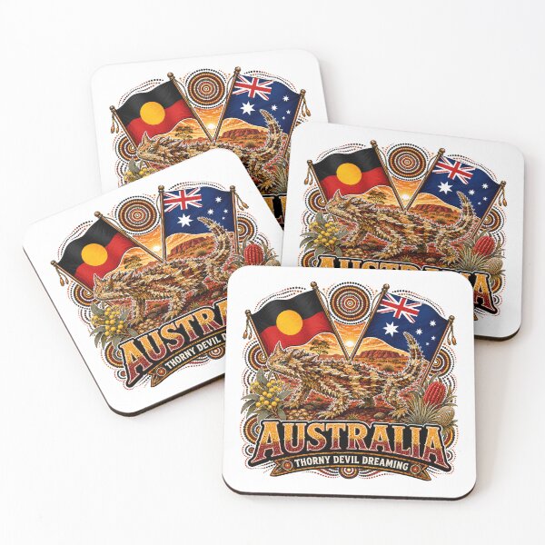 Item preview, Proud Aussie Country – Aboriginal-Inspired Map Design designed and sold by Holiday-Hunter.