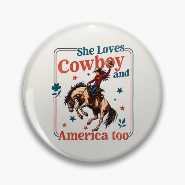 Item preview, She Loves cowboy & America Too 4th of July Cowgirl designed and sold by gear-posters.