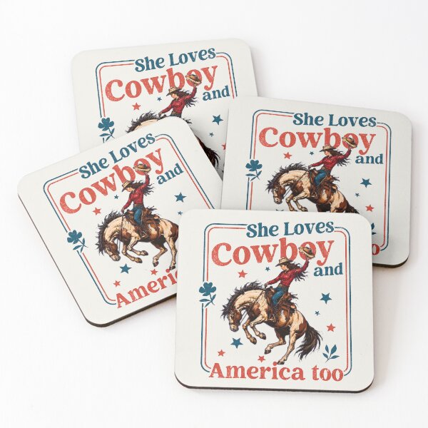 Item preview, She Loves cowboy & America Too 4th of July Cowgirl designed and sold by gear-posters.