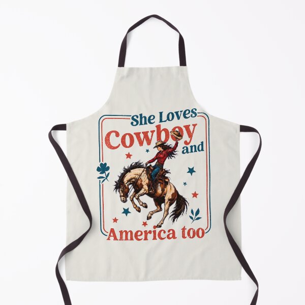 Item preview, She Loves cowboy & America Too 4th of July Cowgirl designed and sold by gear-posters.