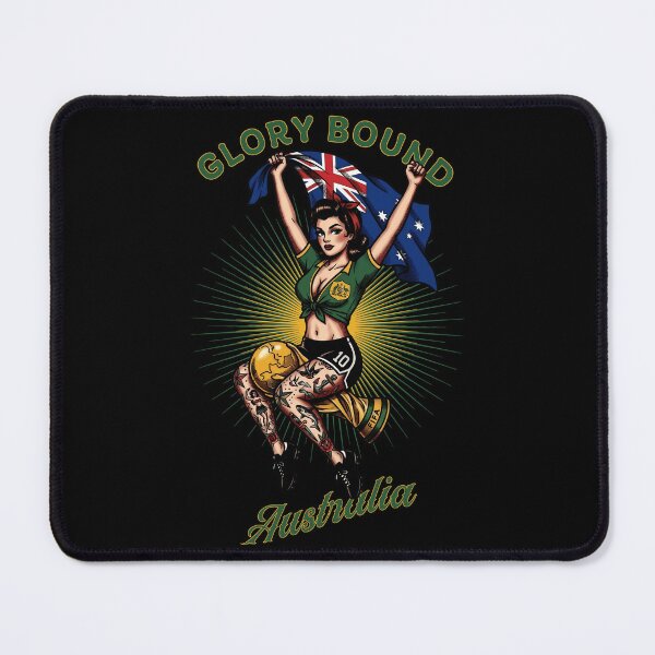 Item preview, Glory Bound Aussie Soccer Pinup World cup 2026 designed and sold by Fictional Ink Society.