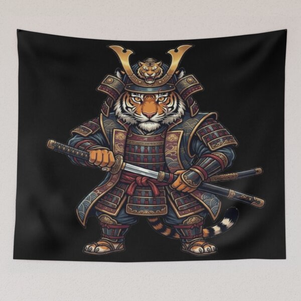 Artikelvorschau, Tiger Samurai Warrior Traditional Japanese Art entworfen und verkauft von DailySparks.