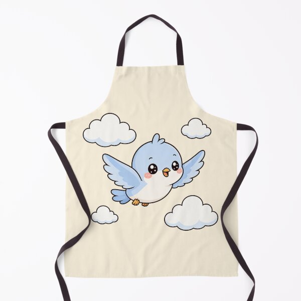 Item preview, Cute Kawaii Blue Bird Flying in Clouds designed and sold by Seculinator.