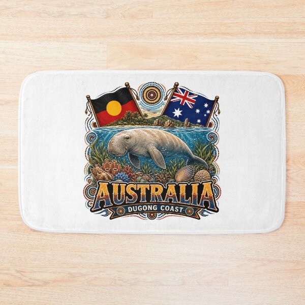 Item preview, Australia Land and Flags – Aboriginal-Inspired Map Design designed and sold by Holiday-Hunter.