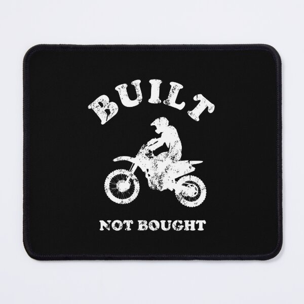 Item preview, Built Not Bought Dark Mode Vintage Dirt Bike Motorcycle Garage Culture designed and sold by sam0471.