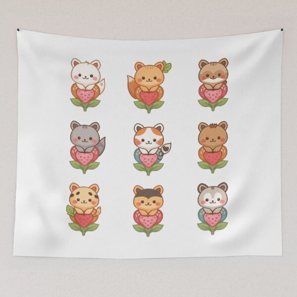 Item preview, Heart Garden Friends Kawaii Sticker designed and sold by Stylestickers55.