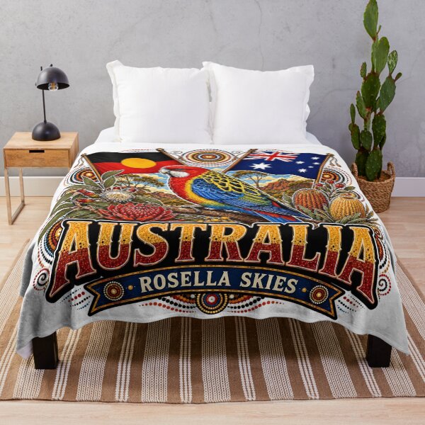 Item preview, Australia Land and Flags – Aboriginal-Inspired Map Design designed and sold by Holiday-Hunter.