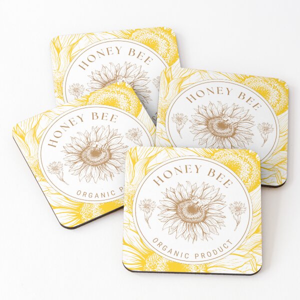 Item preview, Honey Bee Organic Product Sunflower Bee Lover Design designed and sold by JupiterLemons.
