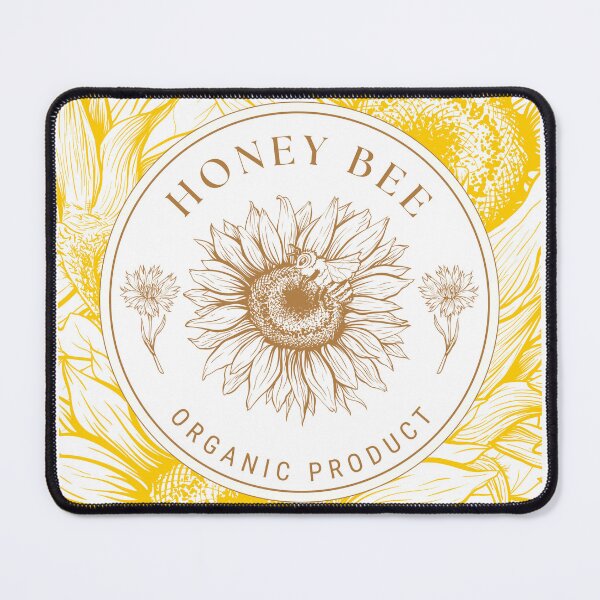 Item preview, Honey Bee Organic Product Sunflower Bee Lover Design designed and sold by JupiterLemons.