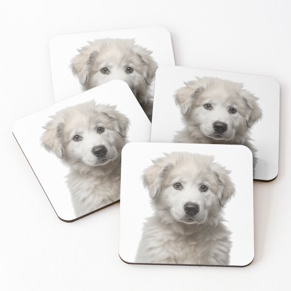 Item preview, Adorable Kuvasz puppy for Cute Hungarian Kuvasz puppy lovers designed and sold by LazyOwlStore.