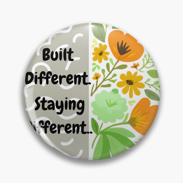 Item preview, Built Different Staying Different Floral Brain Mental Health Awareness designed and sold by justsuestudio.