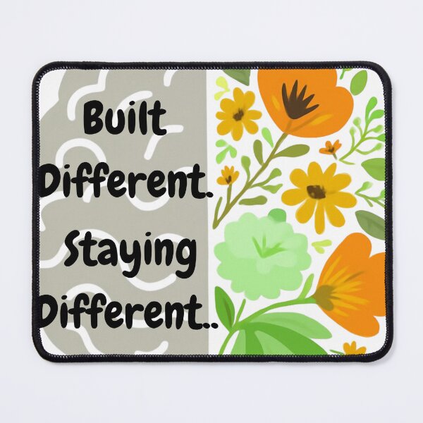 Item preview, Built Different Staying Different Floral Brain Mental Health Awareness designed and sold by justsuestudio.