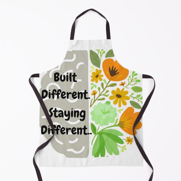 Item preview, Built Different Staying Different Floral Brain Mental Health Awareness designed and sold by justsuestudio.