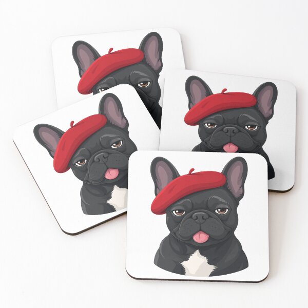 Item preview, Black French Bulldog Red Beret Cute Frenchie Design designed and sold by zerastore.