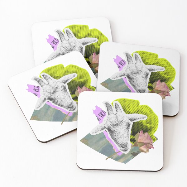 Item preview, Goat with Neon Yellow and Dried Rose Pop Art designed and sold by T-Shawty.