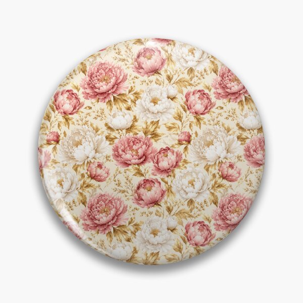 Item preview, Peony Gold Foliage Luxury Watercolor Seamless Pattern designed and sold by Inkworksbyshery.
