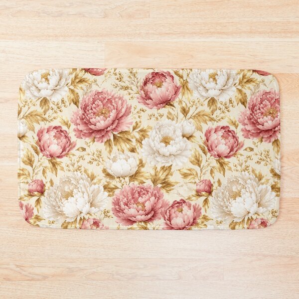 Item preview, Peony Gold Foliage Luxury Watercolor Seamless Pattern designed and sold by Inkworksbyshery.